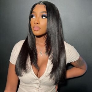 YesLaLa Straight Hair With Layers Shoulder Length Wig HD Lace Front Wig