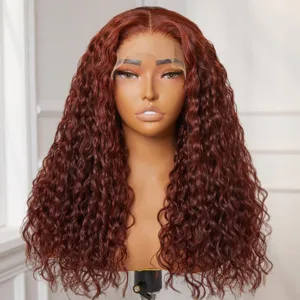 YesLaLa Dark Copper Red Curly 5x5 Closure Lace Glueless Wig | Pre-plucked