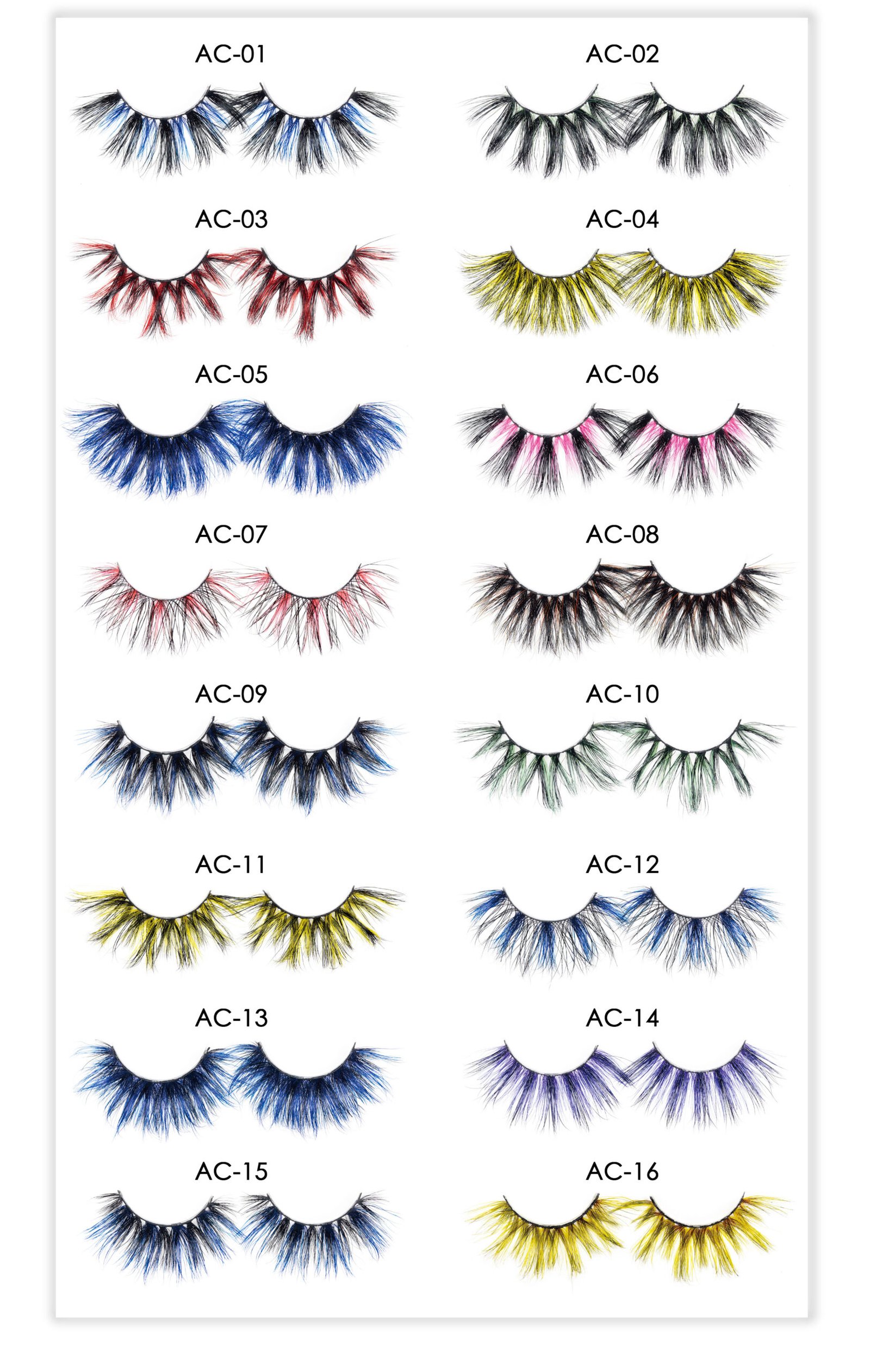 MINK COLOR LASHES 25MM EYELASHES FLUFFY LASHES