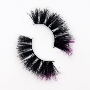 Two Tone Color Fluffy 25MM Mink Lashes KW05