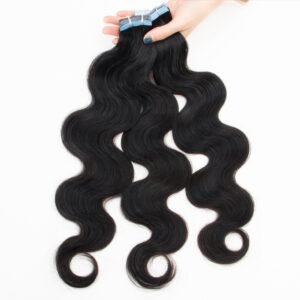 YesLaLa 10A+ Tape In Hair Extensions Natural Human Hair Body Wave