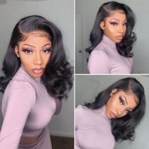 YesLaLa New Body Wave Glueless Wig 13×4 Undetectable Lace Front Short Wigs