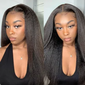 YesLaLa Kinky Straight 13x6HD Lace Frontal Wig| Invisible Knots