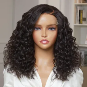 YesLaLa Shoulder Length Water Wave Undetectable Invisible Lace Wig