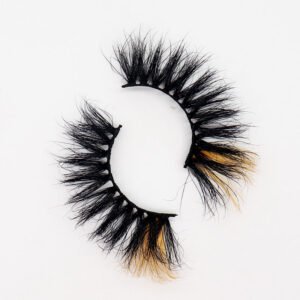 Two Tone Color Fluffy 25MM Mink Lashes KW03