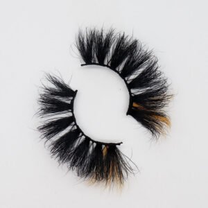 Two Tone Color Fluffy 25MM Mink Lashes KW06