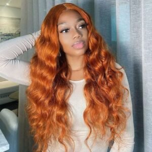 YesLaLa Ginger Body Wave Lace Front Wig 180% 250% Density