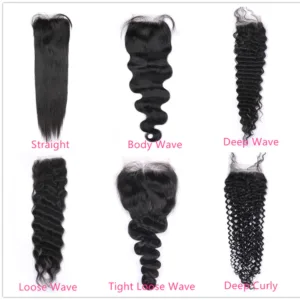 Full Texture 5x5 Transparent Lace Closure Brazilian Virgin Human Hair