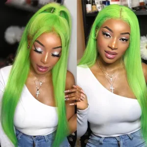 YesLaLa Green Straight13*4 13*6  Lace Front Wig Human Hair Colored Wig