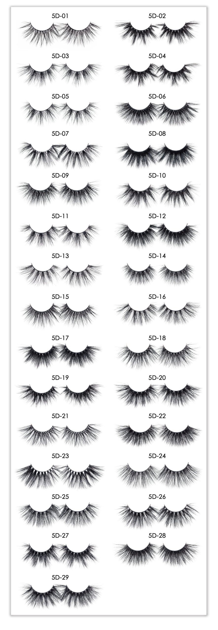 5D MINK LASHES 27MM EYELASHES