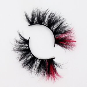 Two Tone Color Fluffy 25MM Mink Lashes KW10