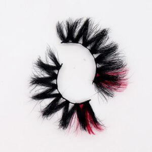 Two Tone Color Fluffy 25MM Mink Lashes KW12