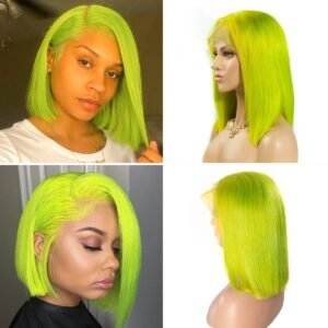 YesLaLa Colorful Short Bob 13*4 Lace Front Wigs High 180% Density
