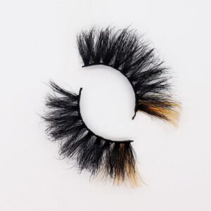 Two Tone Color Fluffy 25MM Mink Lashes KW09